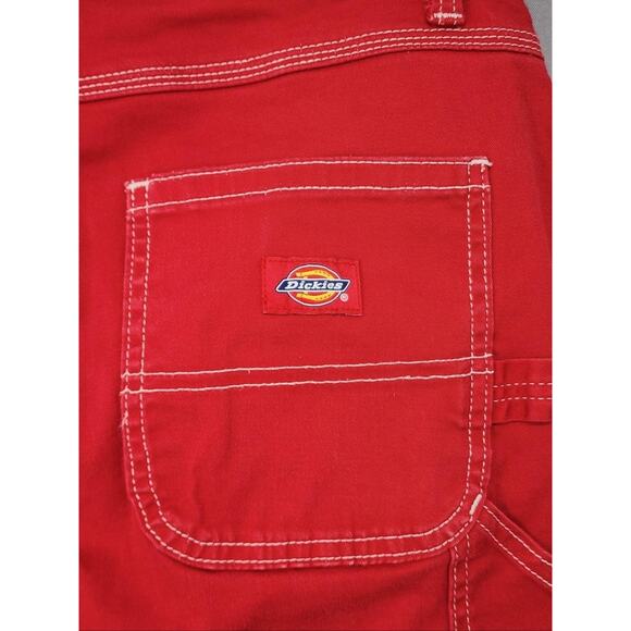 Dickies Pants Womens 29x30 Red Workwear Utility Hammer Loop Straight Rockabilly - Picture 7 of 16